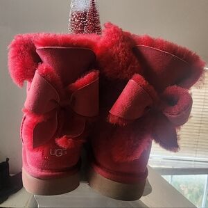 UGG Classic heritage Bow In Red Wine